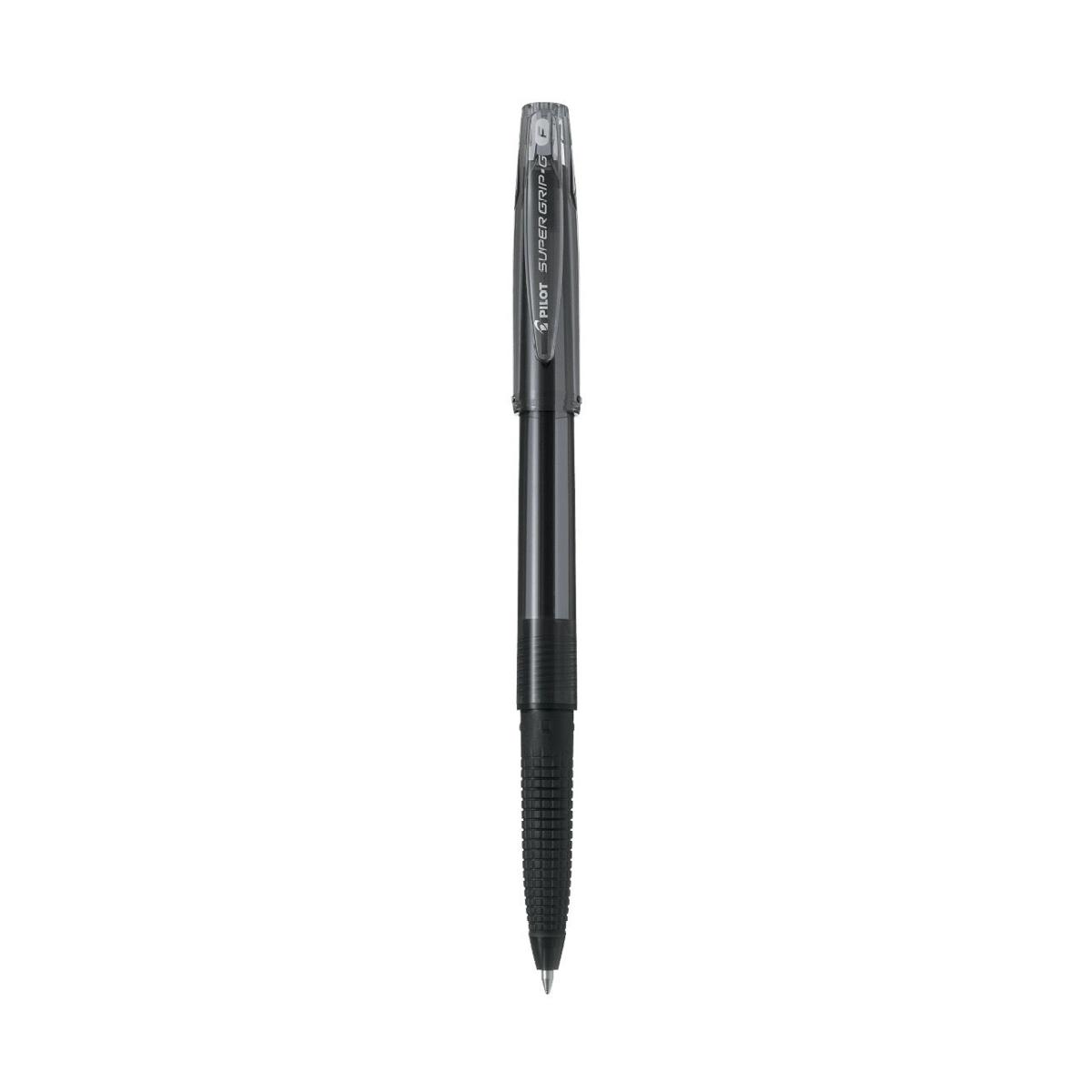 Pilot SuperGrip Fine Ballpoint Pen - 0.22 mm, Oil-Based Ink