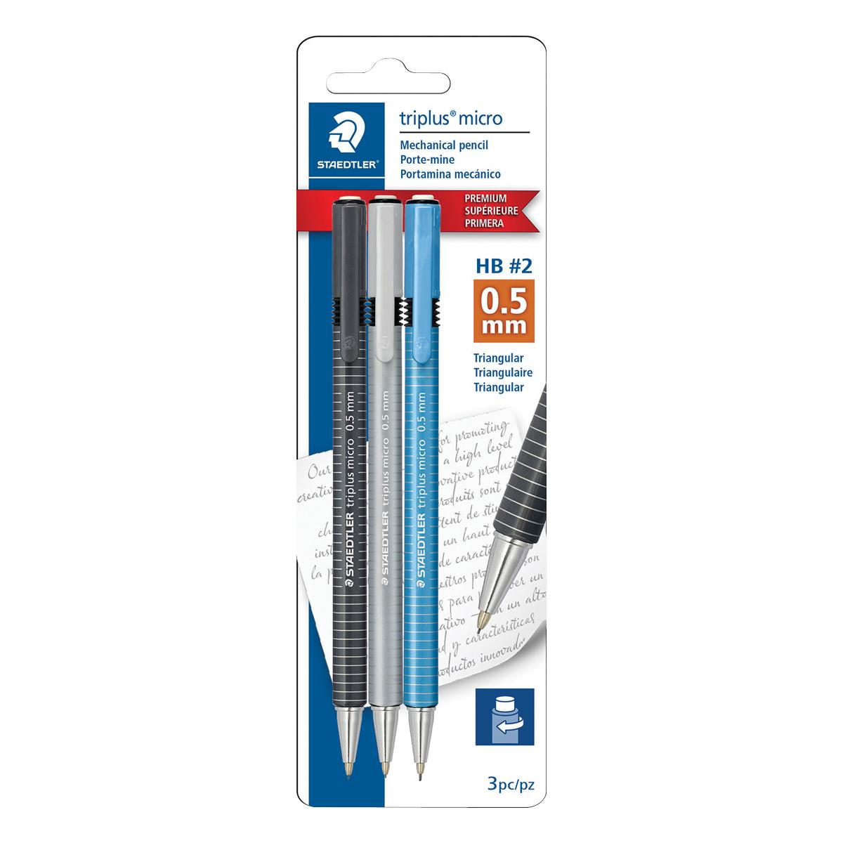 Staedtler Triplus Micro Mechanical Pencils - 0.5mm Pack of 3